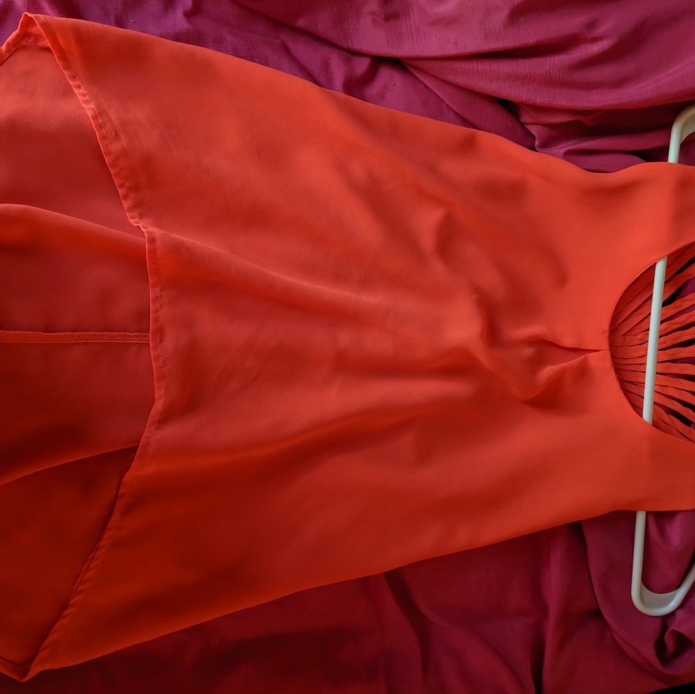 Neon orange tank top